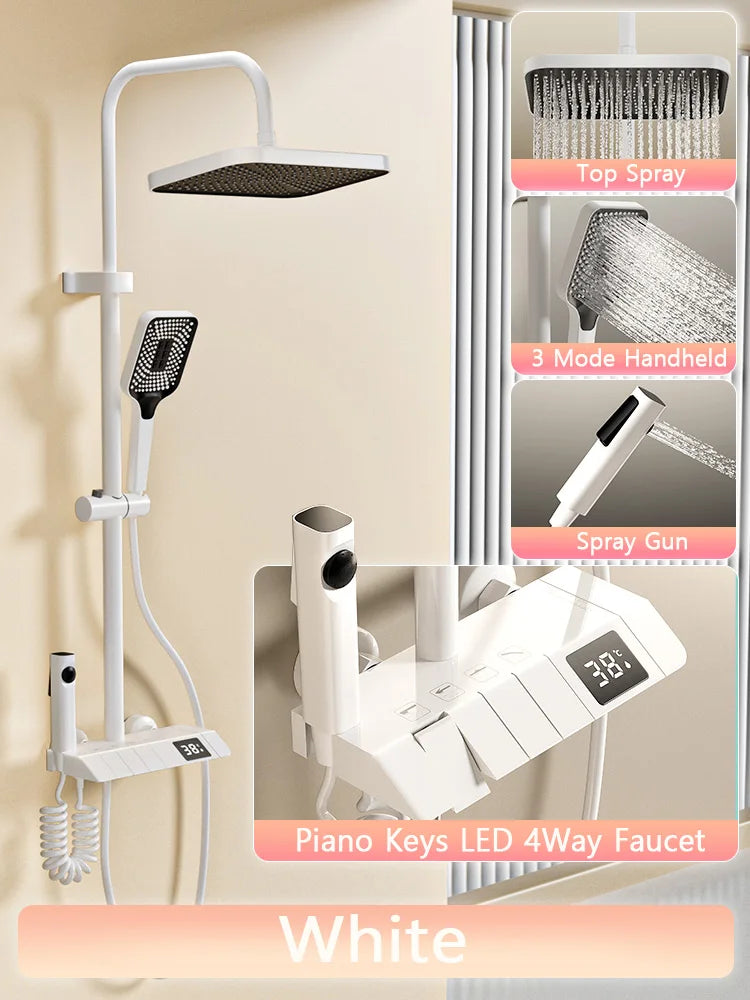 Kit Completo de Chuveiro Digital LED - Luxo e Conforto!
