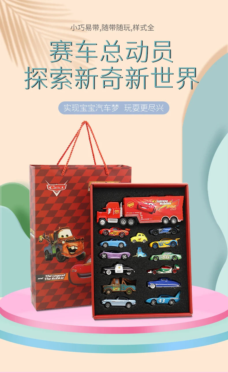 🏎️ Miniaturas Disney Pixar Cars 3 – Kit Metal Diecast 1:55 (Relâmpago McQueen, Mater, Jackson Storm e Mais)