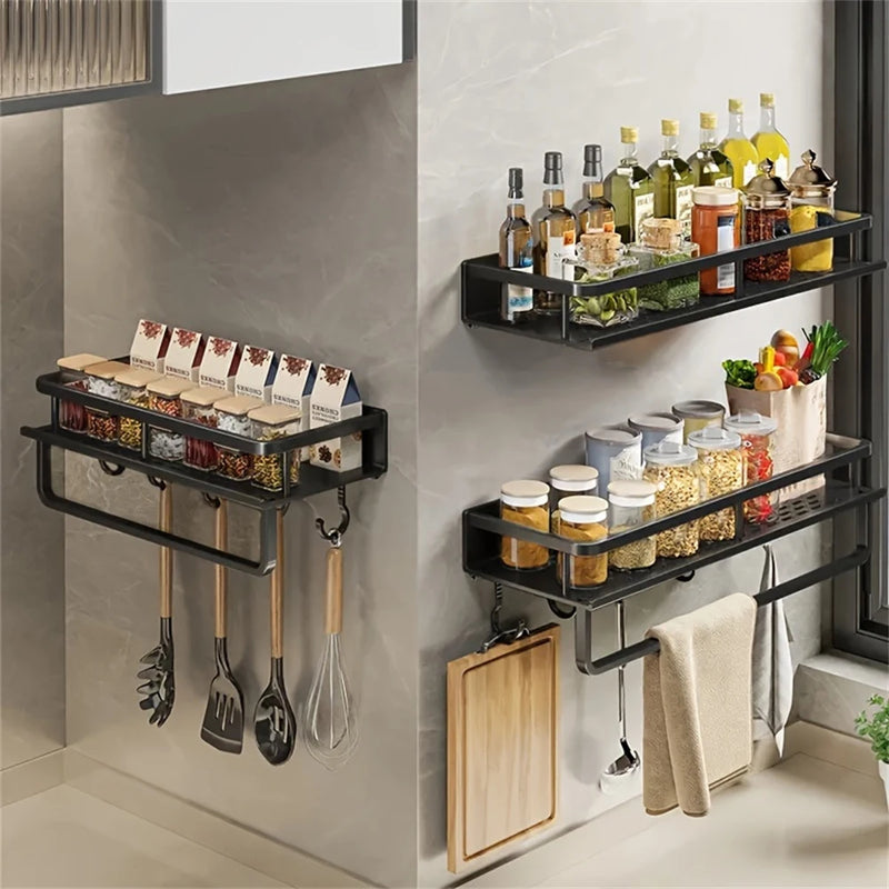 Rack de Armazenamento Multifuncional com Suporte para Temperos – Organize Sua Cozinha com Praticidade e Estilo