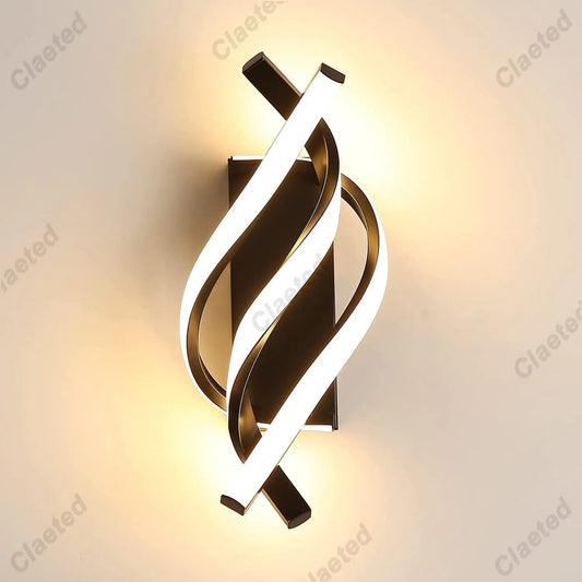 Lâmpada de Parede LED Espiral Curvada – Design Moderno e Elegante para Qualquer Ambiente!