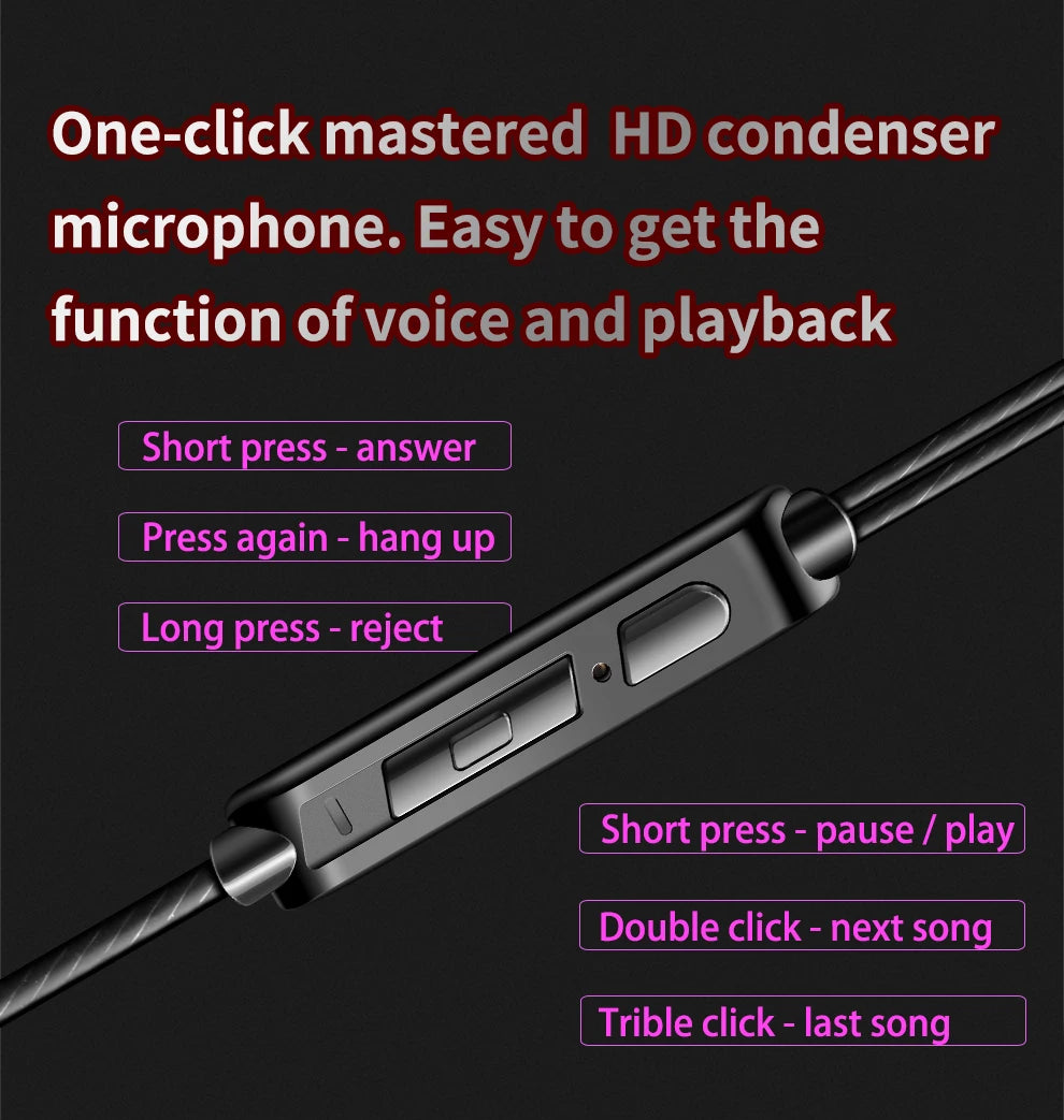 Fone de Ouvido Original QKZ AK6 com 6 Drivers Dinâmicos e Microfone - Headphone Estéreo Esportivo HIFI com Subwoofer e Monitor de Áudio