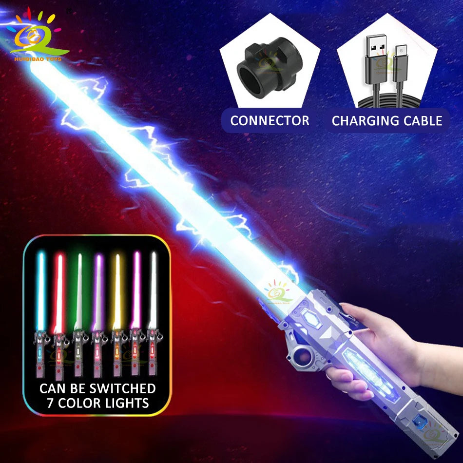 Sabre de Luz Retrátil com Efeitos Sonoros e Luminosos