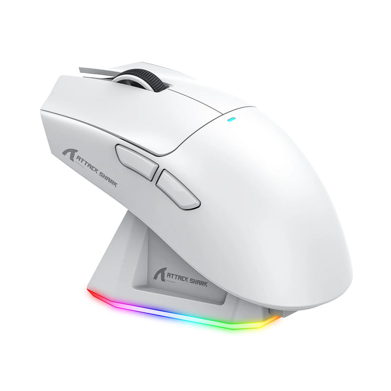 Mouse Gamer Attack Shark X11 Wireless - Conexão Tri-Mode 2.4GHz/Wired/Bluetooth PAW3311 22000DPI RGB para PC