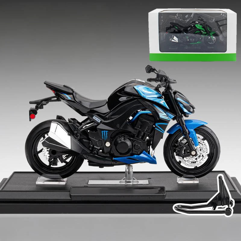 1:12 Kawasaki Z1000 Street Cars Motorcycle Diecast Model Car Alloy Metal With Base Display Collections Hobby Home Decoration Boy