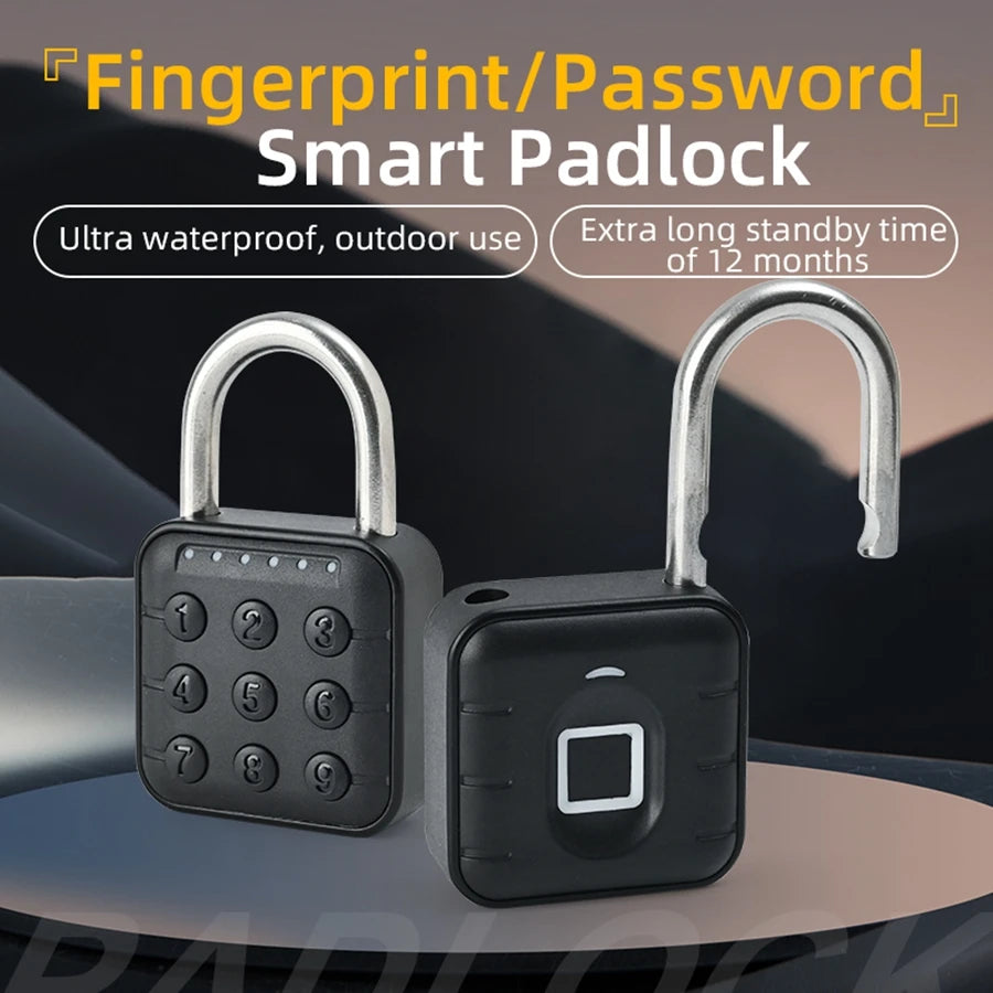 Fechadura Digital Inteligente EGFirtor Tuya – Biometria, Senha e App | Smart Lock à Prova D’Água IP67 para Portas de Madeira, Vidro, Aço ou Armários