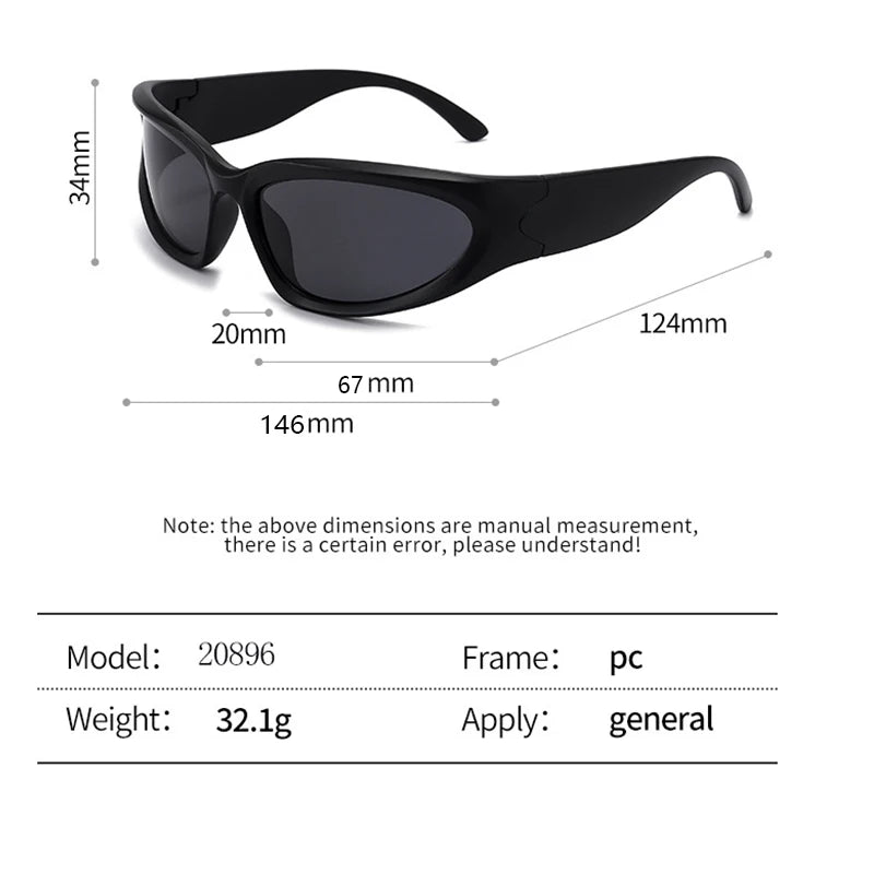 Óculos de Sol Y2K para Homens e Mulheres - UV400