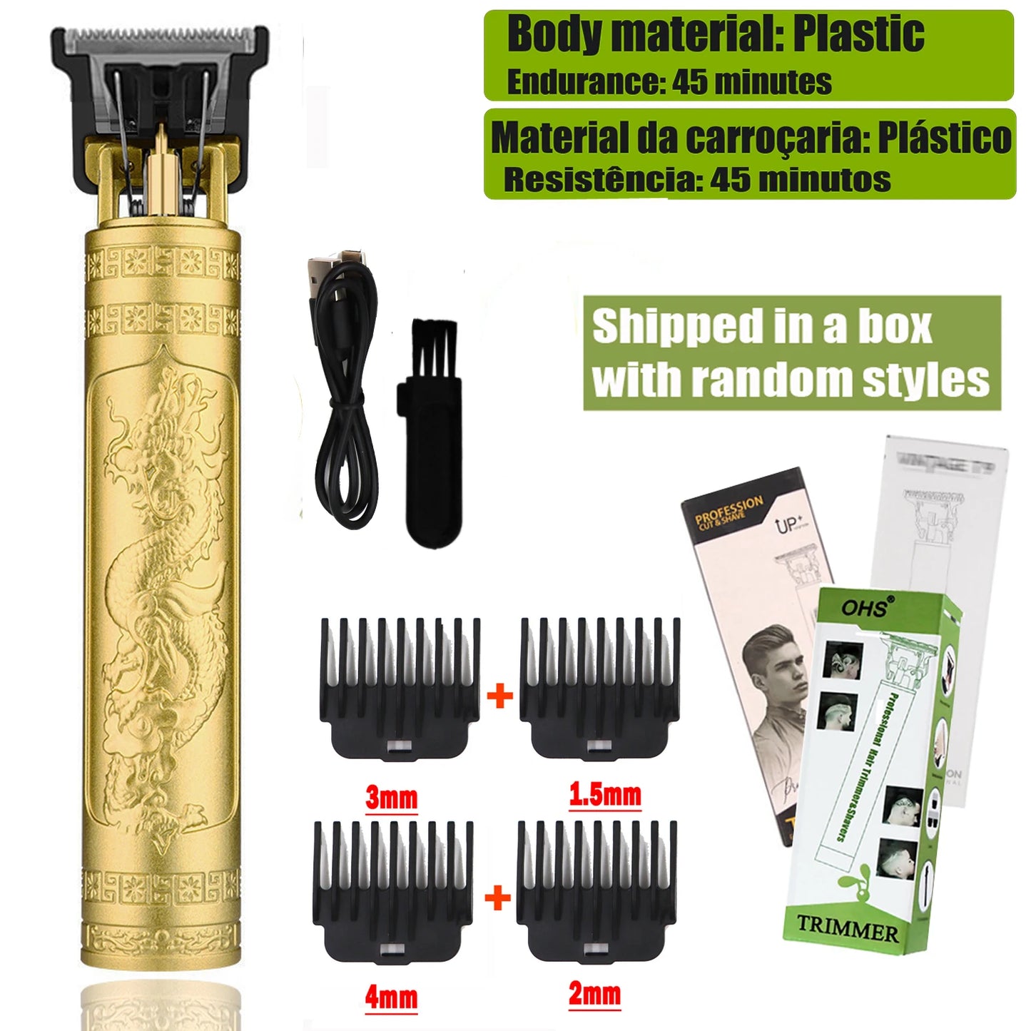 T9 Hair Clipper – Corte Preciso e Confortável para o Homem Moderno!