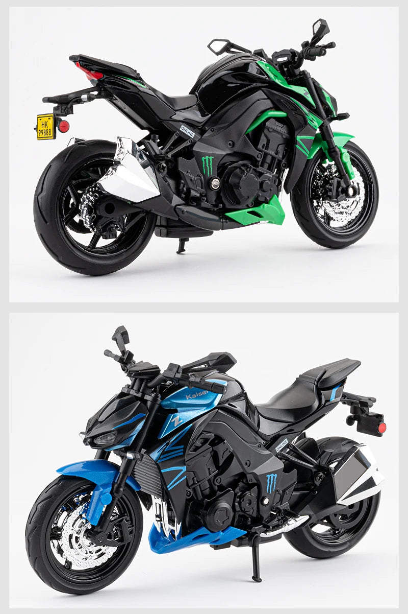 1:12 Kawasaki Z1000 Street Cars Motorcycle Diecast Model Car Alloy Metal With Base Display Collections Hobby Home Decoration Boy