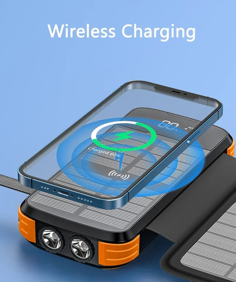 Power Bank Solar 43800mAh – Energia Infinita para Seus Dispositivos!