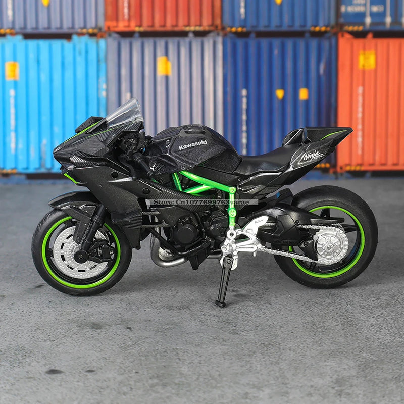 🏍️ Miniaturas de Motos Kawasaki Ninja H2R, Suzuki GSX-R1000 e Yamaha YZF-R1 1:18 MSZ – Modelos Estáticos Colecionáveis (Diecast)