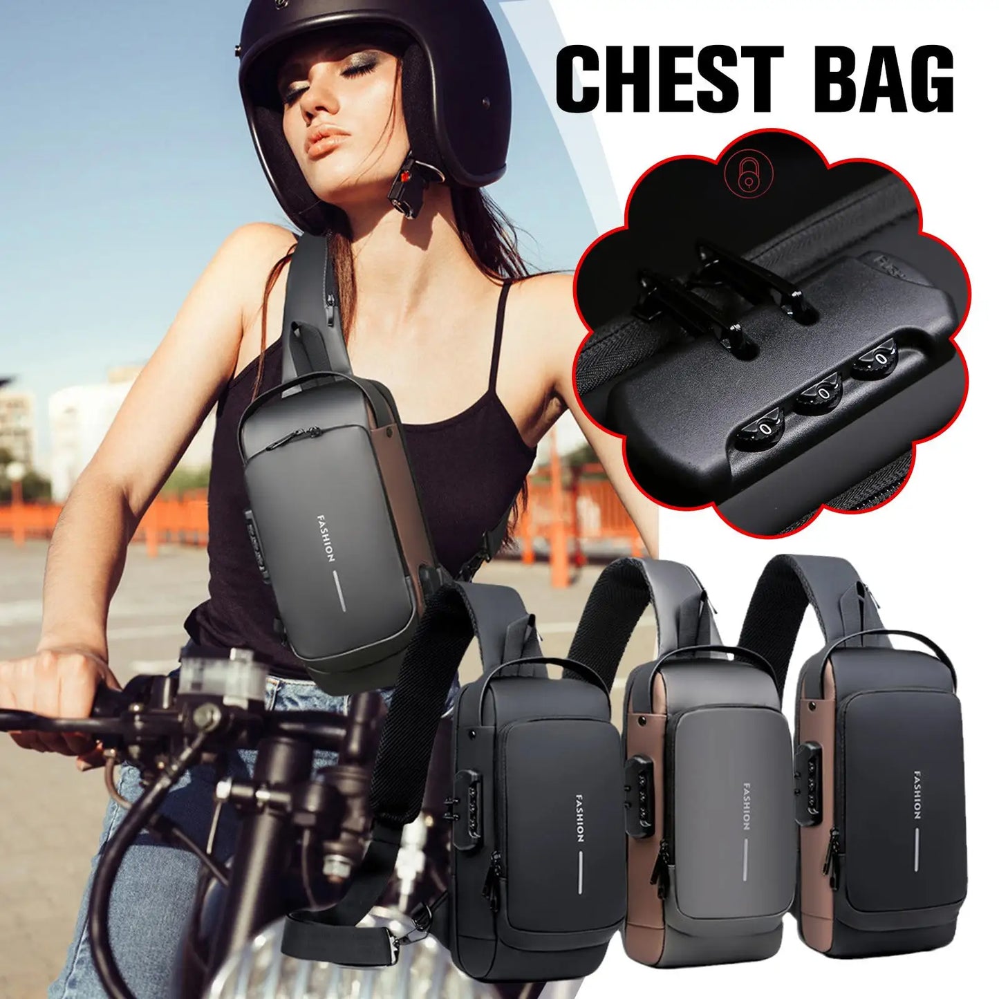 Bolsa Masculina Anti-Furto com Carregamento USB!