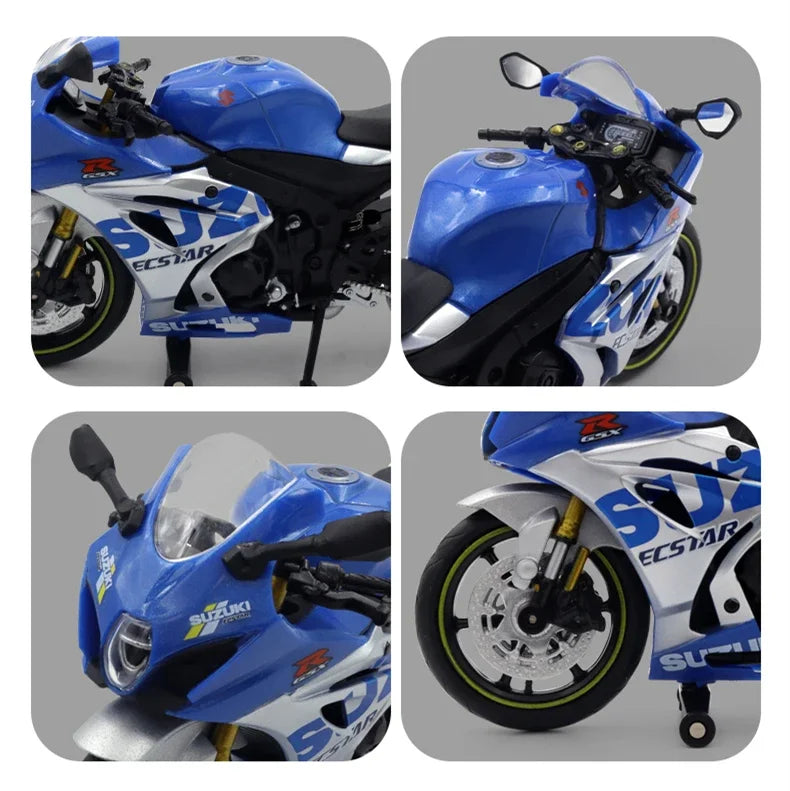 1:12 Suzuki GSX-R1000R Aprilia RSV4 Alloy Racing Motorcycle Model Diecast Street Cross-Country Motorcycle Model High Simulation
