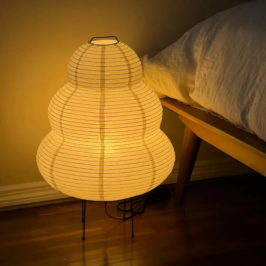 Lâmpada de Mesa LED Estilo Japonês – Elegância e Tradição com Toque Moderno!