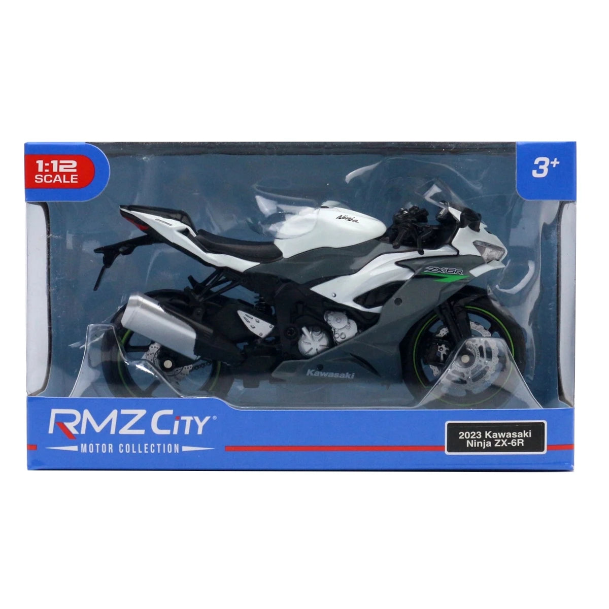 1/12 Kawasaki Ninja ZX-6R Motorcycle Toy 1:12 RMZ City Diecast Model Super Sport Miniature Collection Gift For Boy Children Kid
