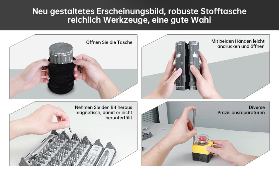 Kit Chave de Precisão 128 em 1 – Solução Profissional para Reparos!