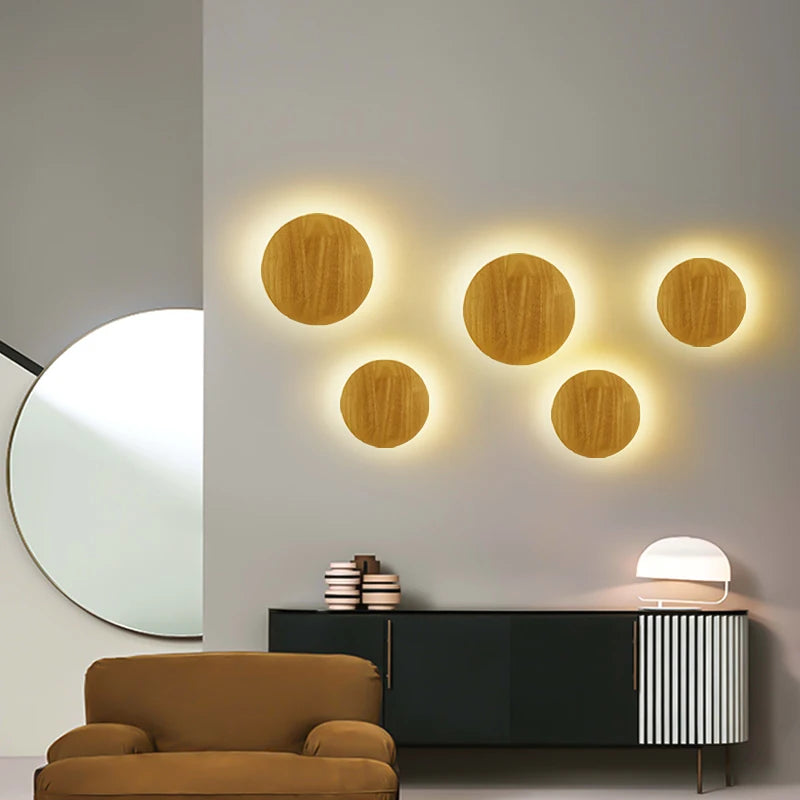 ShineSoul LED Wooden Wall Lamp – Iluminação Moderna para Seu Ambiente