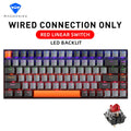 Teclado Mecânico Machenike K500A-B84 – 75% TKL Hot-Swappable, Iluminação Monocromática, 84 Teclas, Para PC e Laptop