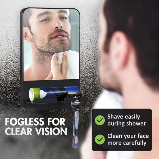 Espelho Antifog TAILI para Banheiro – Ideal para Barbear no Chuveiro!
