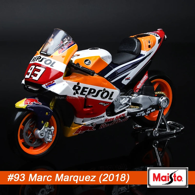 🏍️ Miniatura Moto Yamaha Factory Racing Team 2022 1:18 Maisto – Modelos #21 Morbidelli e #20 Quartararo (Diecast)