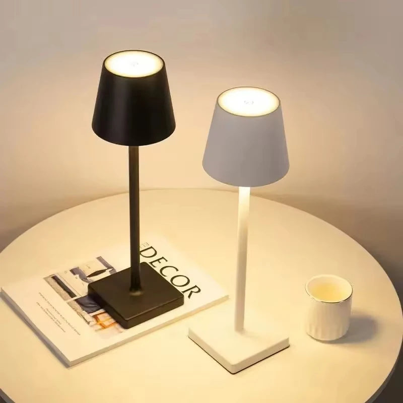 Rechargeable LED Table Lamp - Touch Switch, 3 Levels Dimmable Desk Light