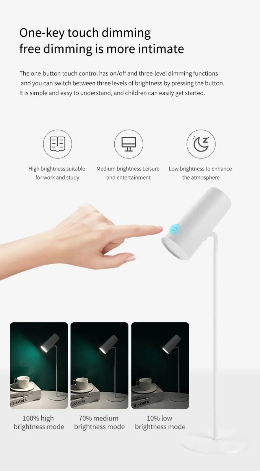Luminária de Mesa LED – Iluminação Inteligente para Seus Estudos!