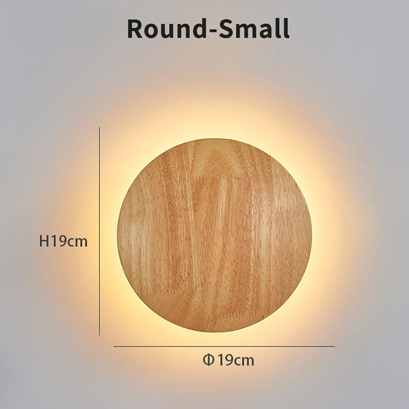 ShineSoul LED Wooden Wall Lamp – Iluminação Moderna para Seu Ambiente