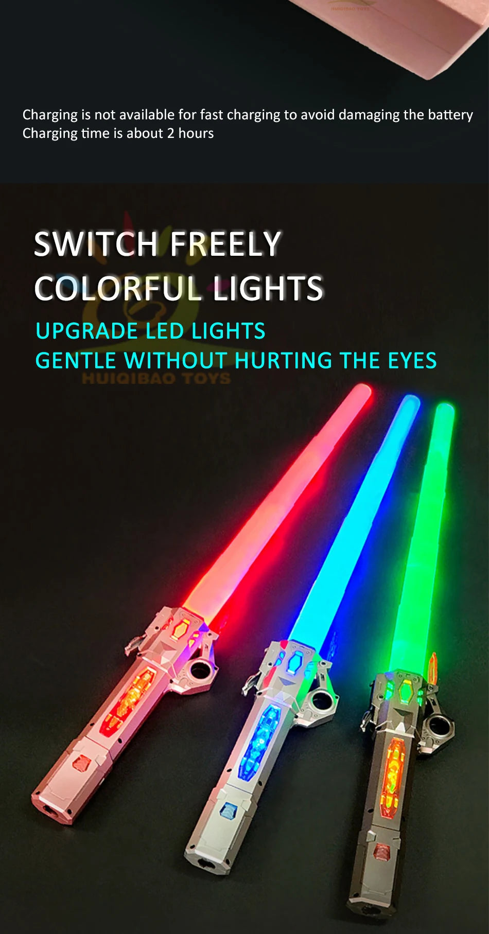 Sabre de Luz Retrátil com Efeitos Sonoros e Luminosos