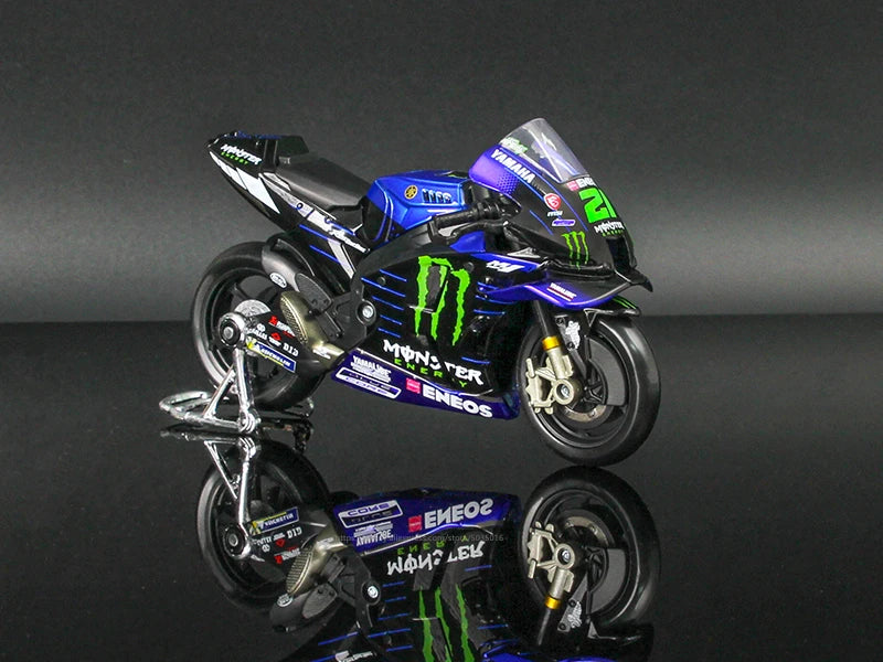 🏍️ Miniatura Moto Yamaha Factory Racing Team 2022 1:18 Maisto – Modelos #21 Morbidelli e #20 Quartararo (Diecast)