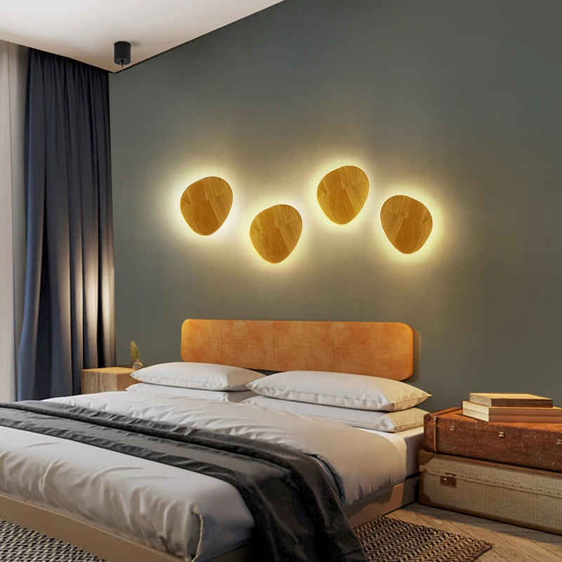 ShineSoul LED Wooden Wall Lamp – Iluminação Moderna para Seu Ambiente