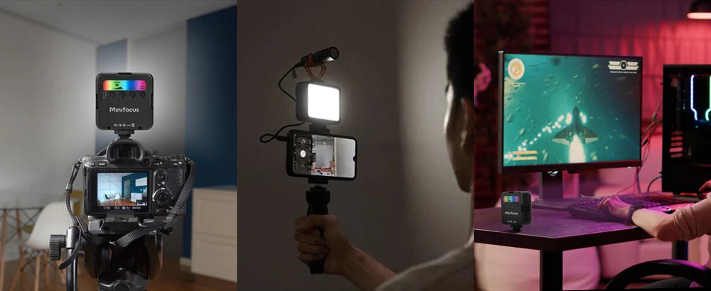 Mini RGB Video Light - Iluminação Profissional Compacta