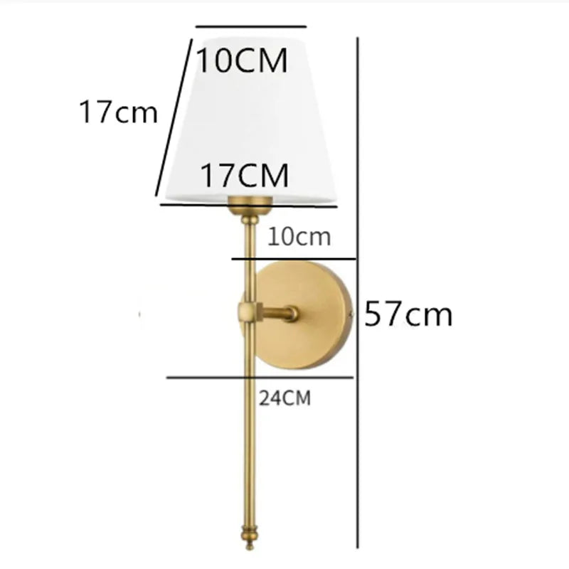 Lâmpada de Parede LED Moderna para Banheiro e Quarto - Iluminação de Espelho com Abajur de Tecido
