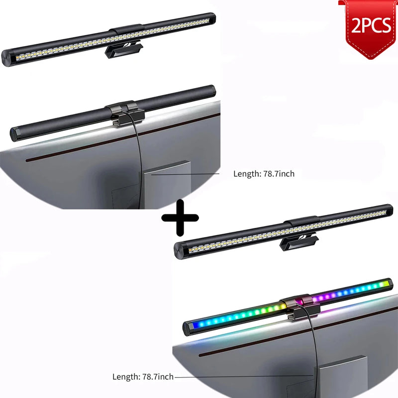 LED Monitor Light Bar for Computer Screen - RGB Atmosphere Table Lamp (44cm)