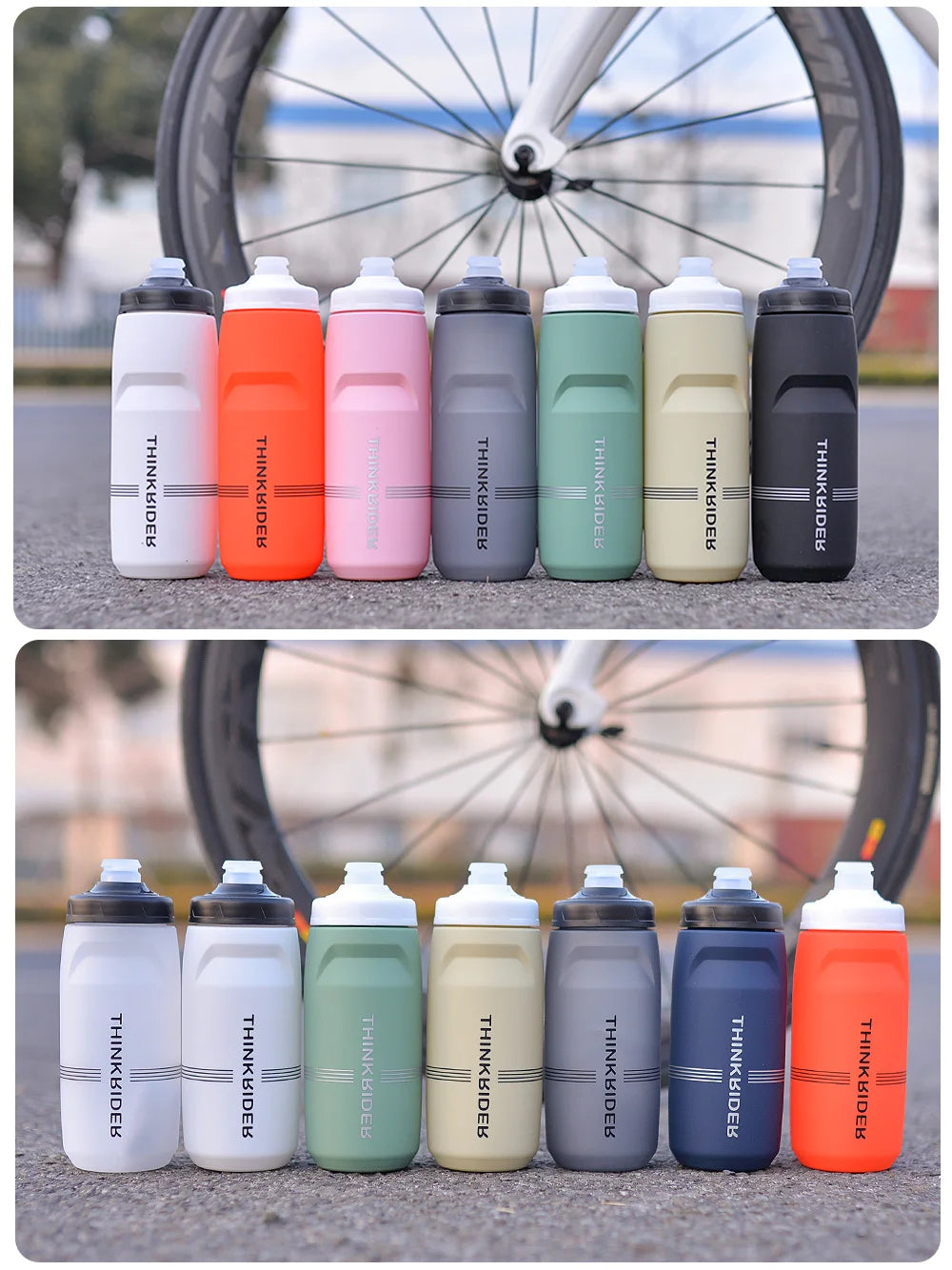 ThinkRider Garrafa de Água para Ciclismo – 620ml/750ml