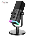 Microfone Dinâmico FIFINE AM8 USB/XLR – Qualidade Profissional para Streaming, Podcast e Gaming! 🎤🔥