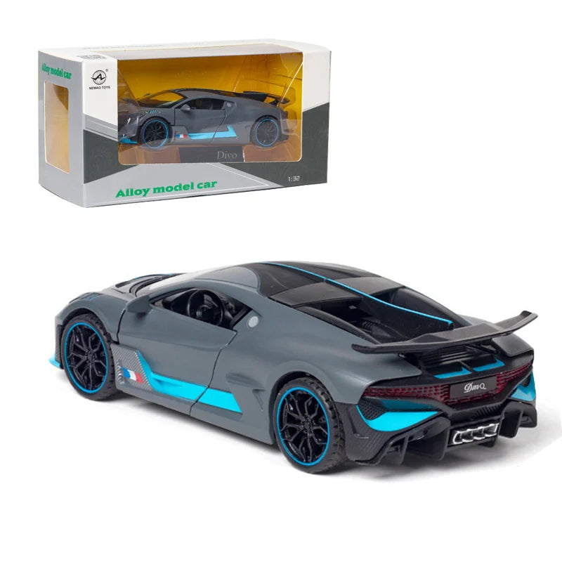 🏎️ Miniatura Bugatti Divo 1:32 MAKEDA – Supercarro Colecionável em Liga Metálica (Diecast)