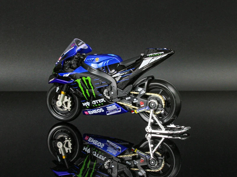 🏍️ Miniatura Moto Yamaha Factory Racing Team 2022 1:18 Maisto – Modelos #21 Morbidelli e #20 Quartararo (Diecast)