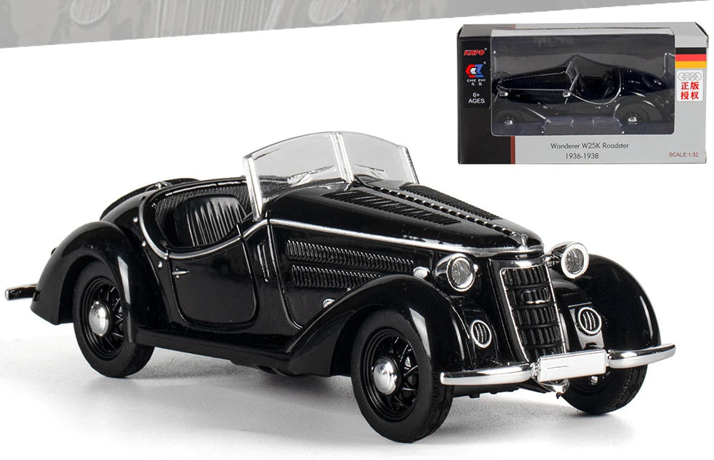 1: 32 WANDERER W25KROADSTER Alloy Car Model High Simulation Diecasts Toy With Sound and Light Pull Back Vehicles Decoration Toys