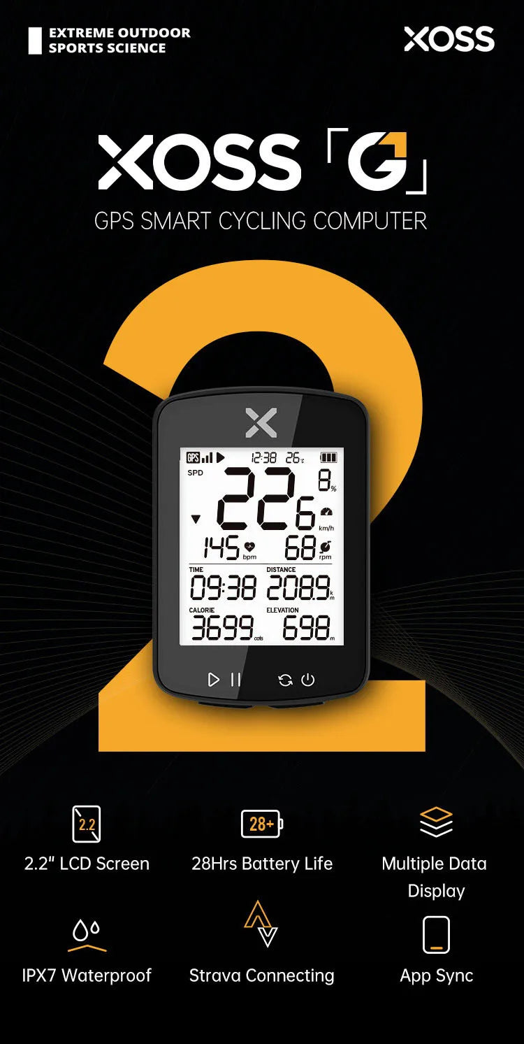 XOSS G2/G2 Plus – Ciclocomputador GPS Wireless para Ciclismo