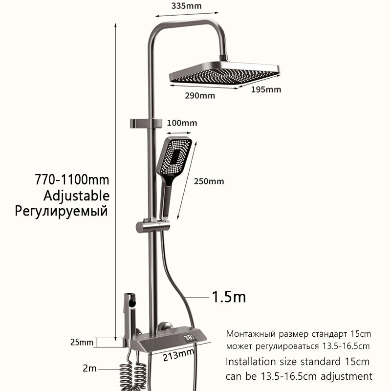 Kit Completo de Chuveiro Digital LED - Luxo e Conforto!
