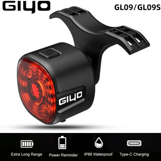 Luz Traseira Inteligente para Bicicleta GIYO – Segurança e Visibilidade com Sensor Automático