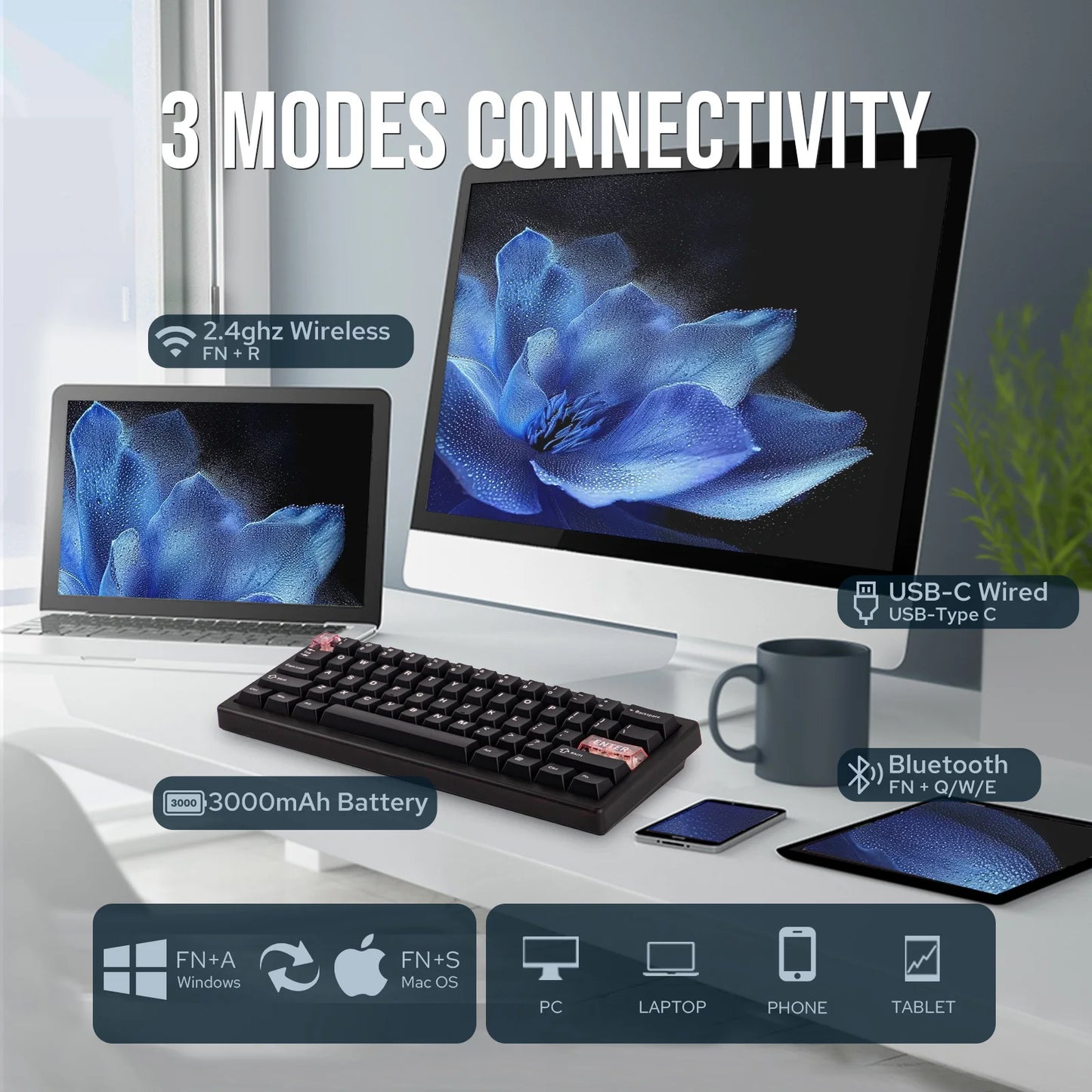 CIDOO QK61 V2 – Performance e Personalização em um Teclado Compacto!