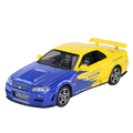 🚗 Miniatura GTR R34 Skyline 1:32 – Carro Colecionável de Liga Metálica | Modelo Fast & Furious | Brinquedo Decorativo