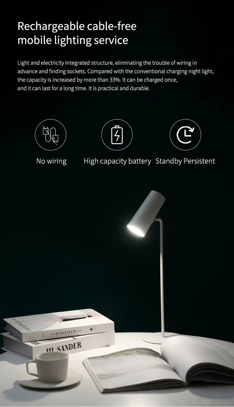 Luminária de Mesa LED – Iluminação Inteligente para Seus Estudos!