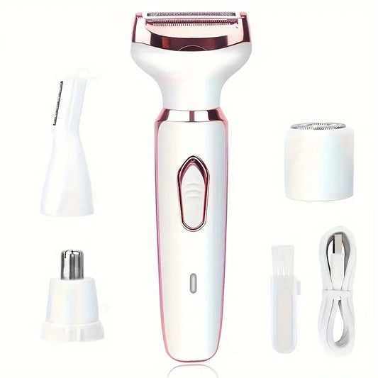 4 em 1 Aparador Elétrico para Mulheres – Praticidade e Conforto para Remoção de Pelos!