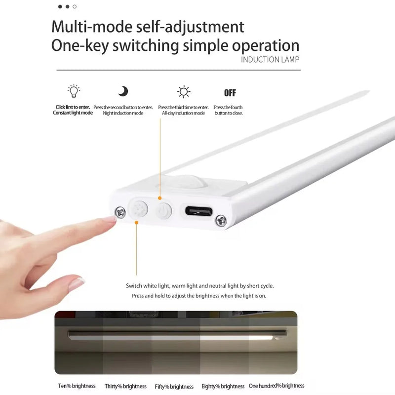 Luz Noturna LED com Sensor de Movimento – Iluminação Inteligente e Funcional!