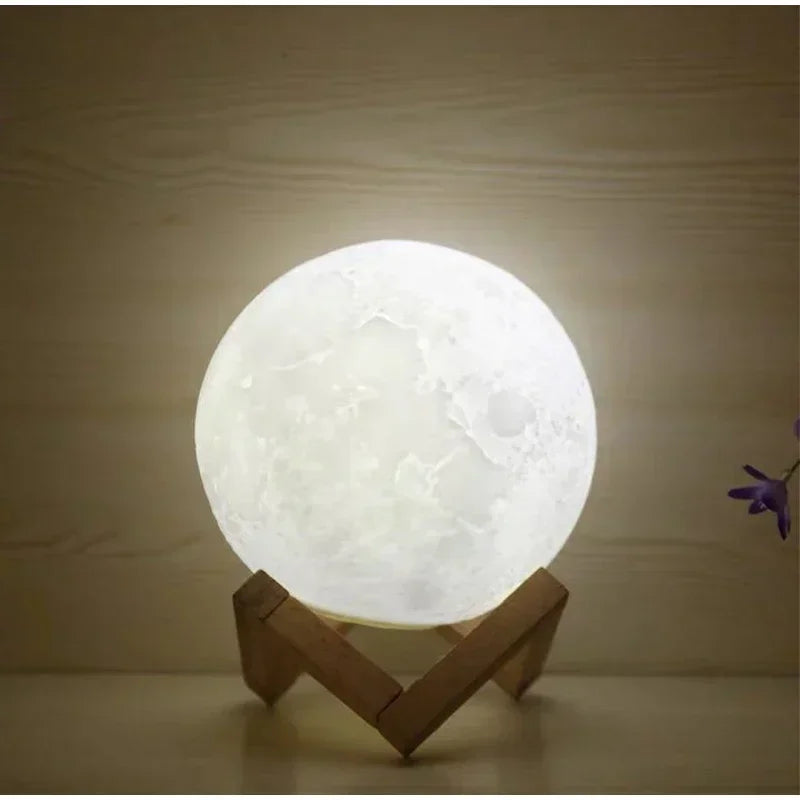 Luminária Lua 3D – Um Toque Mágico para Seu Ambiente!