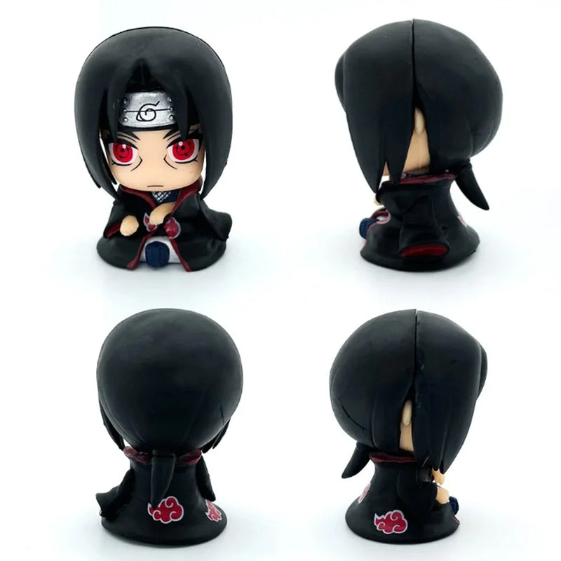 10cm Naruto Anime Figure Collection - Uzumaki Naruto, Kakashi, Uchiha Sasuke, Itachi