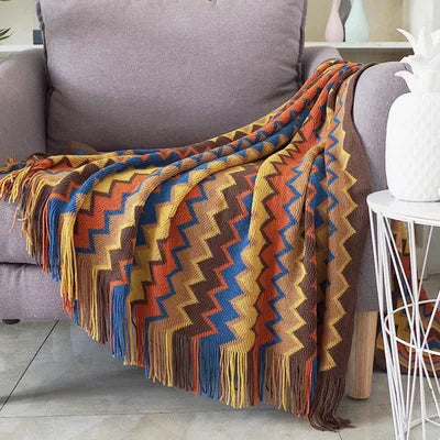 Cobertor Boho Estilo Étnico – Decoração Aconchegante e Vibrante para Seu Lar!