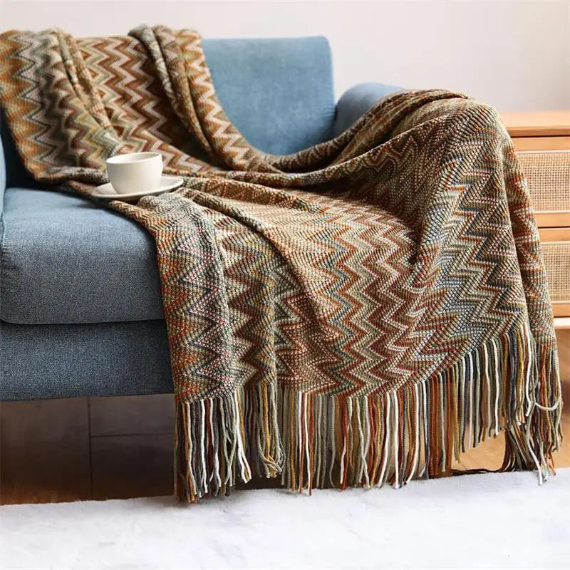 Cobertor Boêmio Chic – Aconchego e Estilo em Qualquer Ambiente!