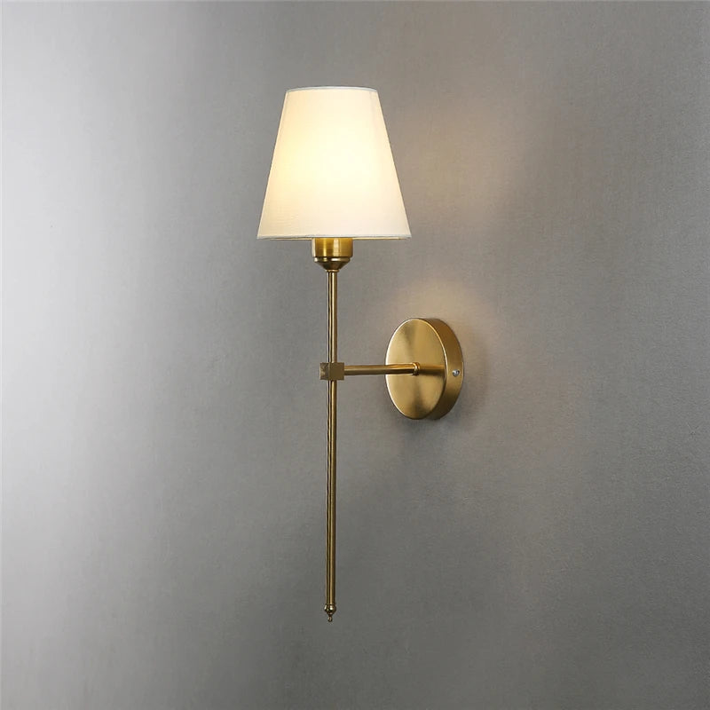 Lâmpada de Parede LED Moderna para Banheiro e Quarto - Iluminação de Espelho com Abajur de Tecido